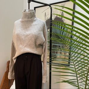 ***FRANK & OAK wool blend ribbed sweater***